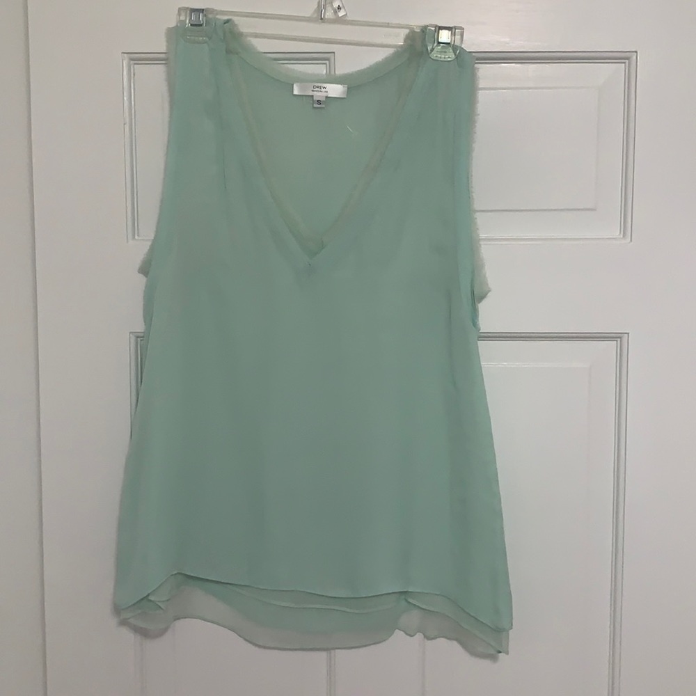 Brand new Drew sheer v neck top size small! Super pretty!